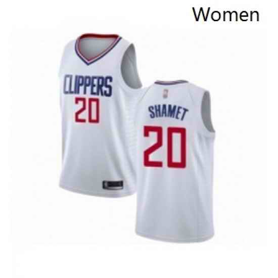 Womens Los Angeles Clippers 20 Landry Shamet Authentic White Basketball Jersey Association Edition